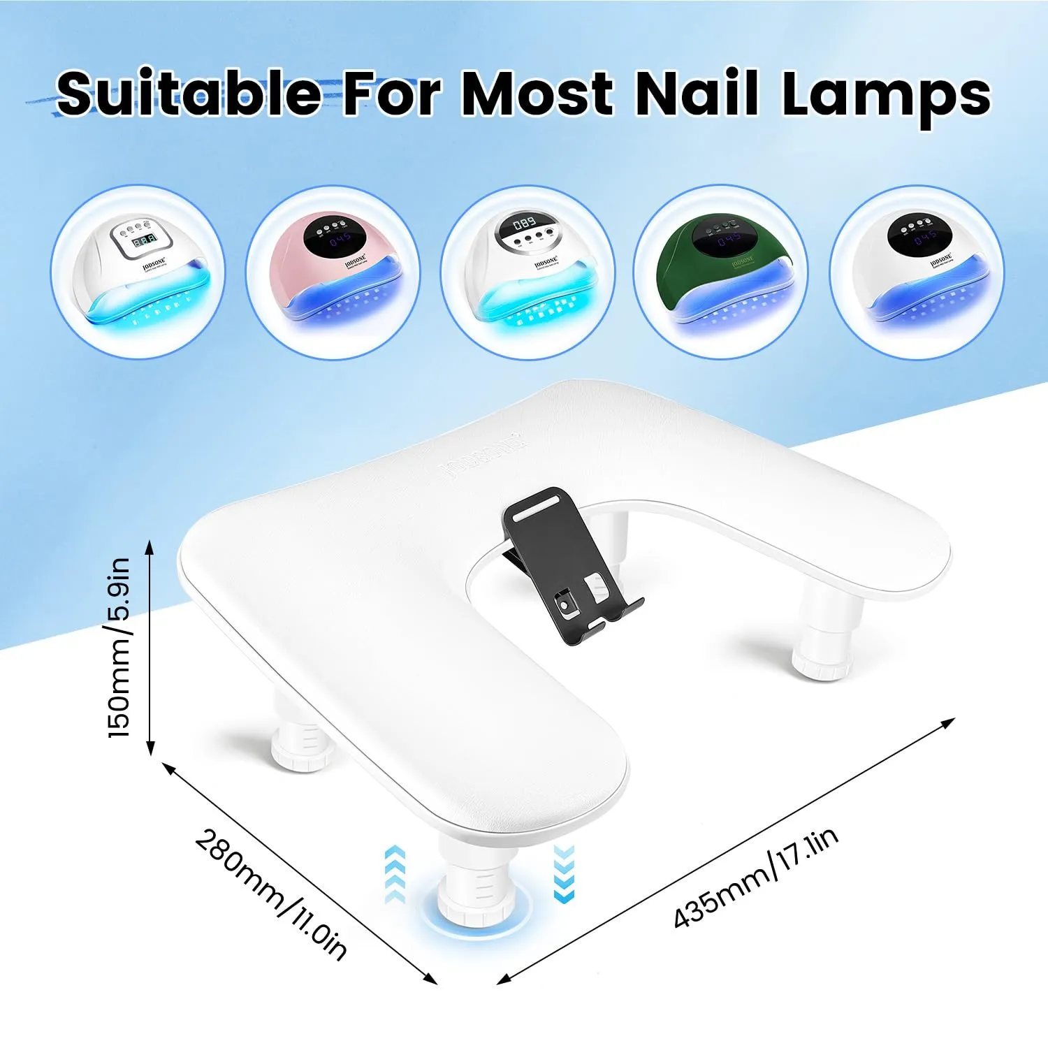 Jodsone poggiamani manicure U bianco supporto telefono