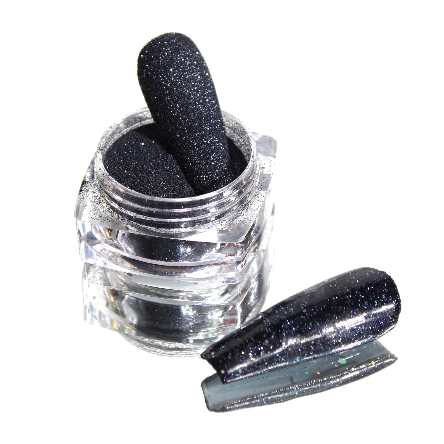 Komilfo 064 glitter unghie blu grafite 0,08 mm 2,5 g