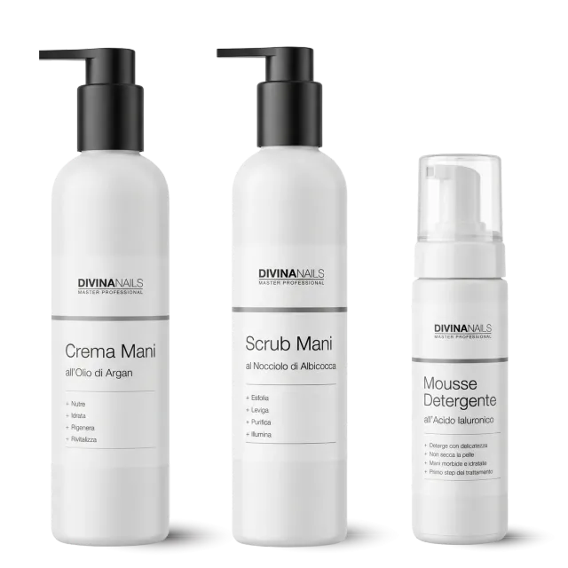 Diva Nails Kit Mani Professionale mousse scrub crema 800ml