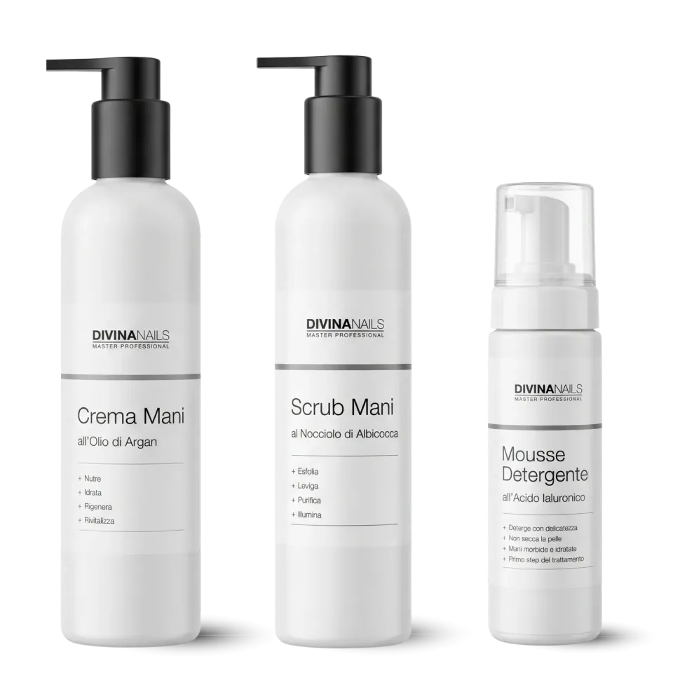 Diva Nails Kit Mani Professionale mousse scrub crema 800ml