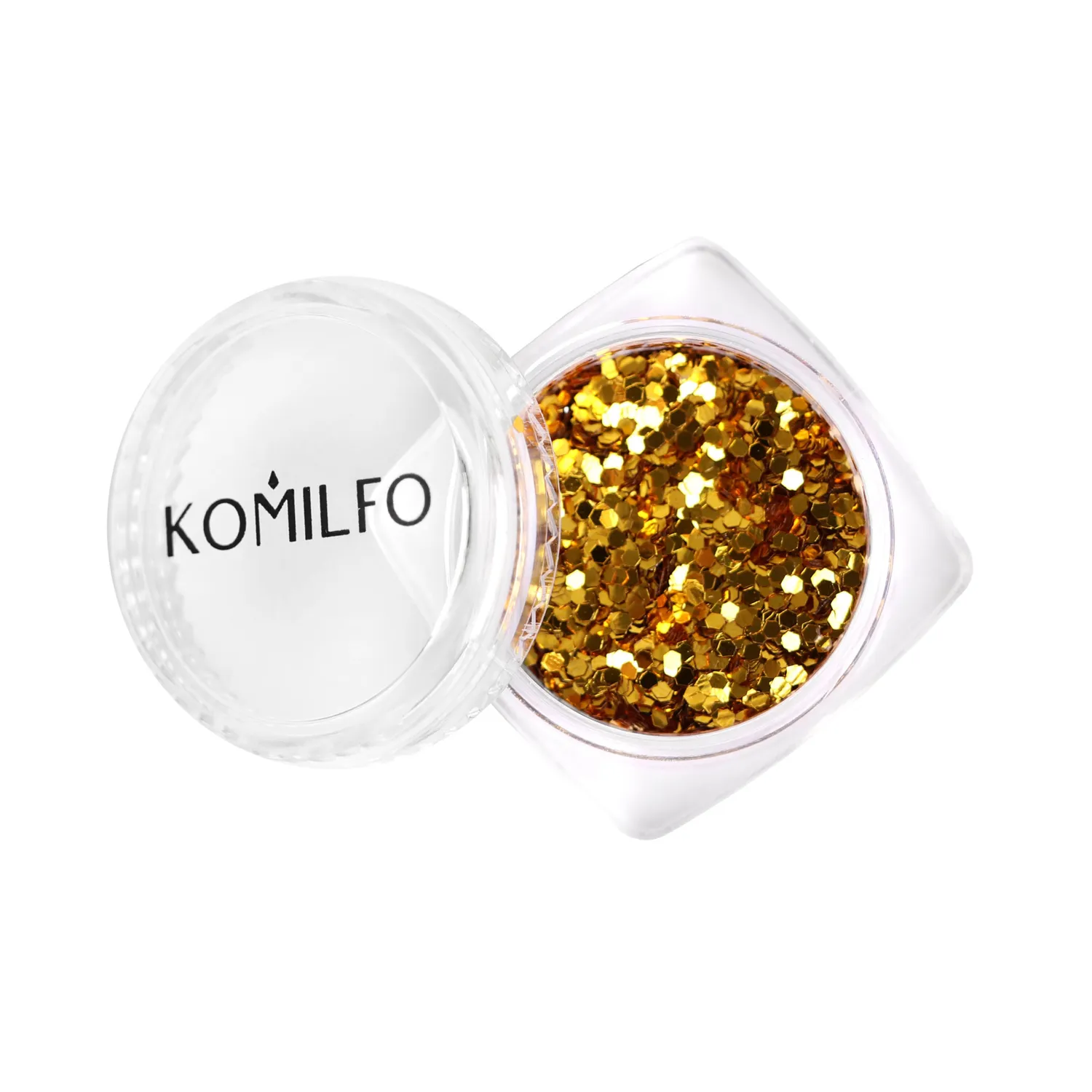 Komilfo Hexagon 1 mm Gold Paillettes Unghie Oro Classico