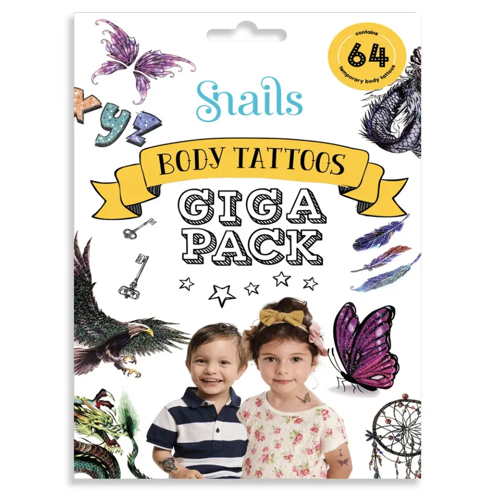 Snails Jewellery Tattoos Giga Pack tatuaggi temporanei 64pz gioiello