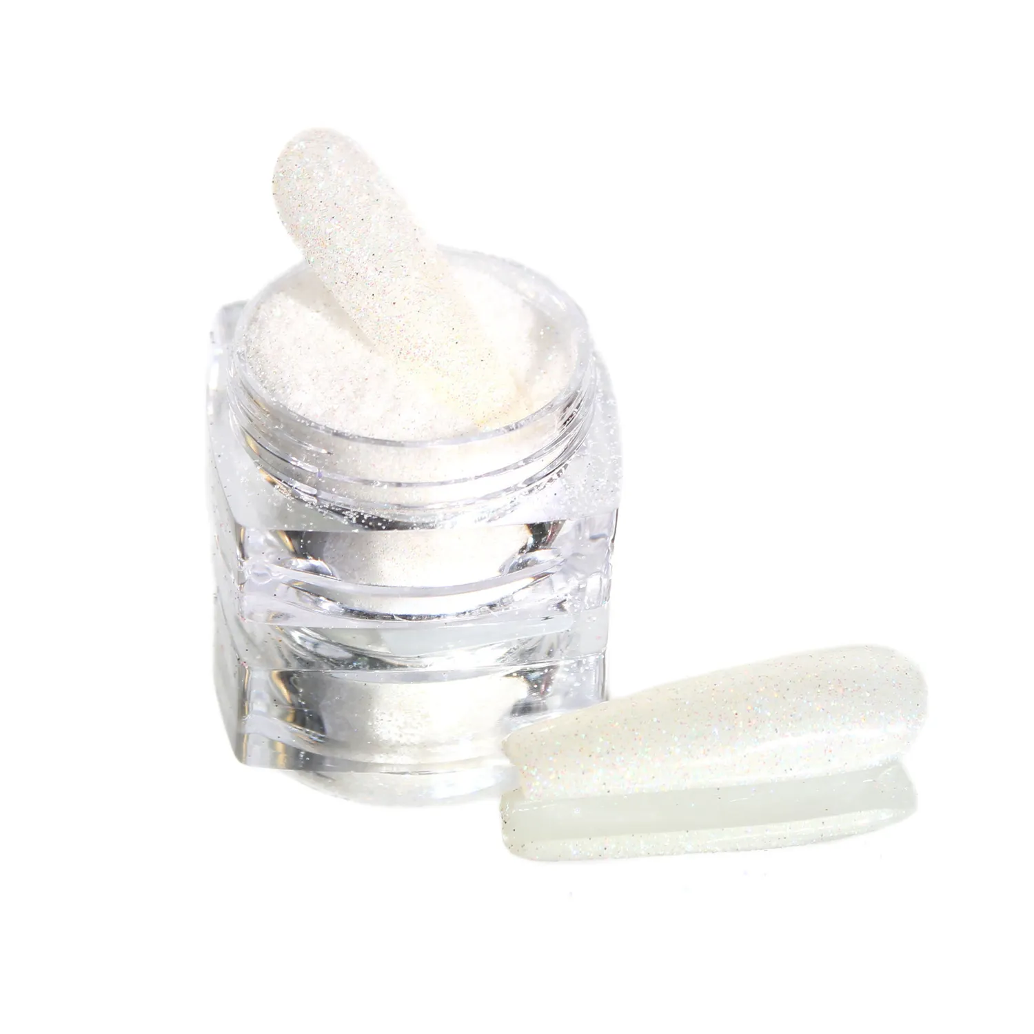 Komilfo 021 glitter unghie bianco multicolor 0,1 mm 2,5 g