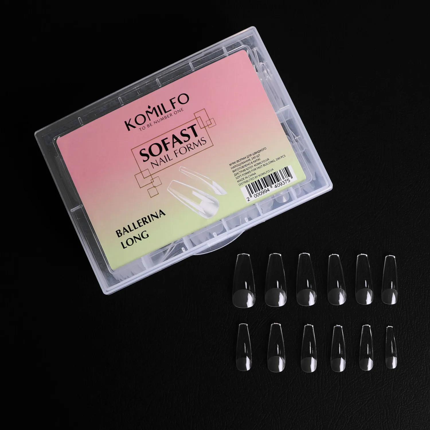 Komilfo SoFast Ballerina Long tip ricostruzione 240 pz lunghe