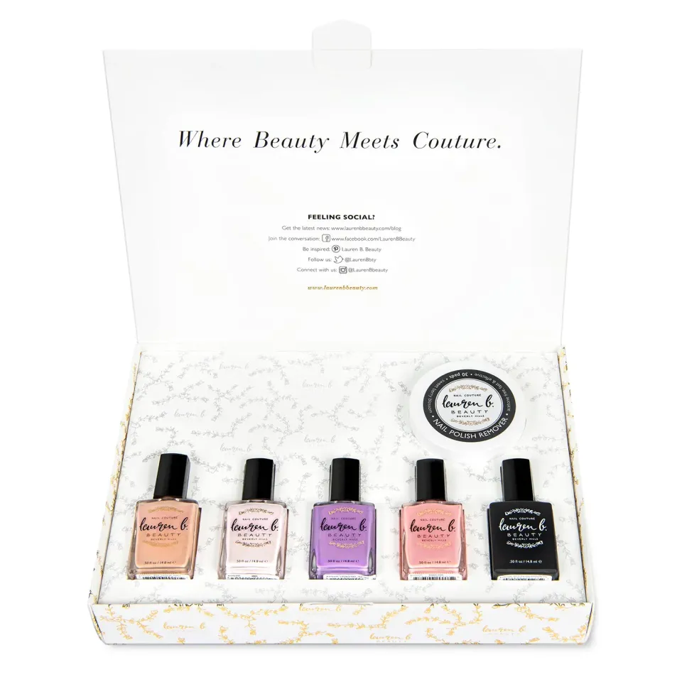 Lauren B At Home Nail Collection Set kit smalti 6 pezzi nude