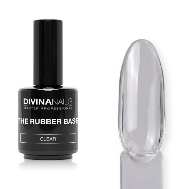 Diva Nails Rubber Base Clear 001 base gel 15ml flessibile