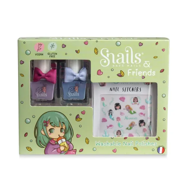 Snails Friends Mermaid Lagoon set smalto sticker