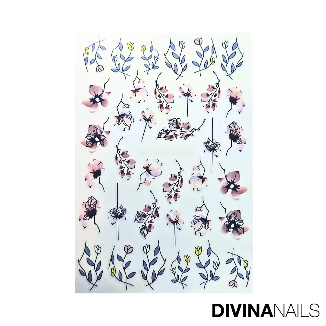 Diva Nails Stickers 3D Nature New Year's 05 stickers unghie 3D