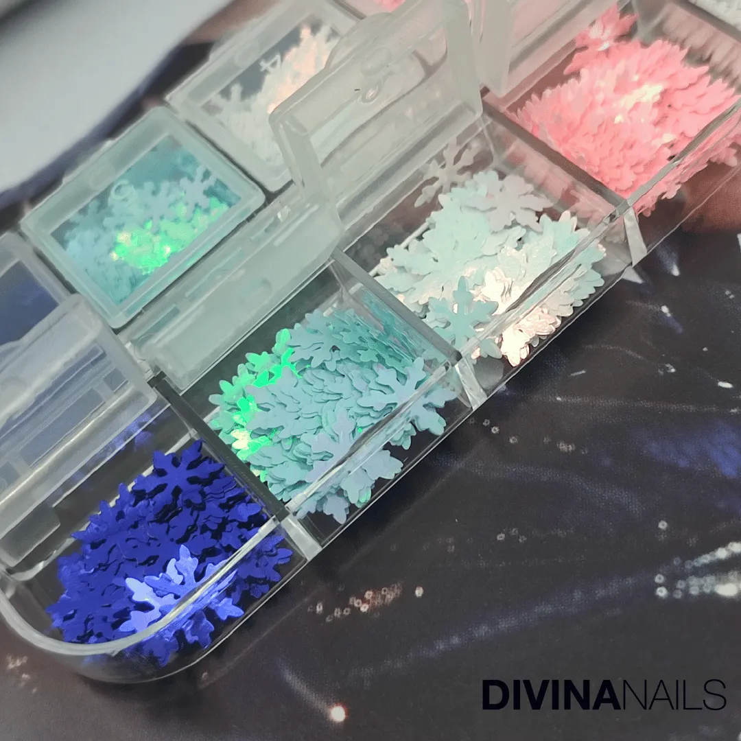 Diva Nails Diamond Holo Rainbow Snowflakes fiocchi neve 2g