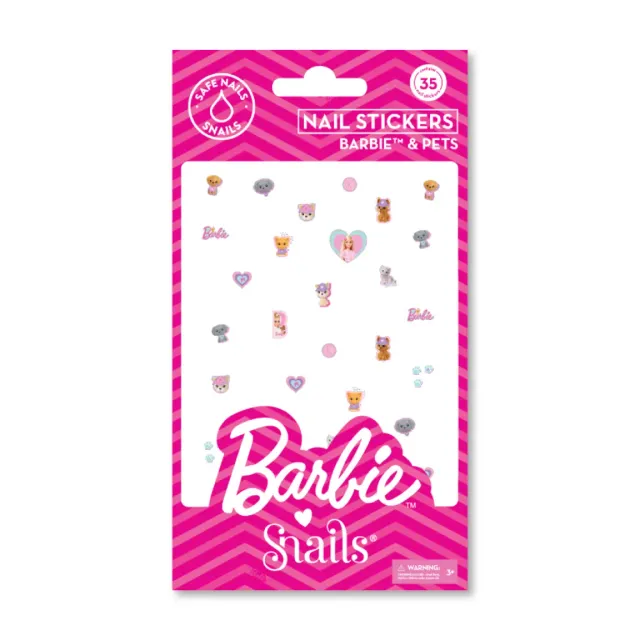 Snails Barbie & Pets adesivi unghie bambina animaletti