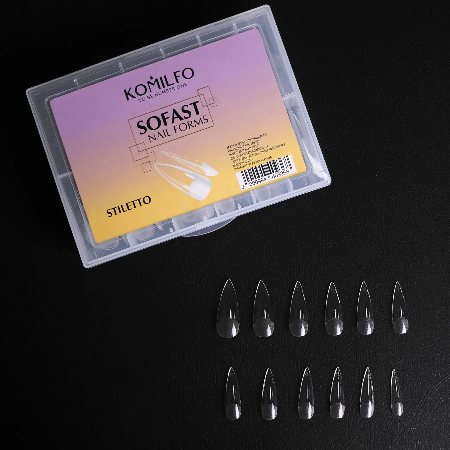 Komilfo SoFast Stiletto nail form ricostruzione 240 pz stiletto