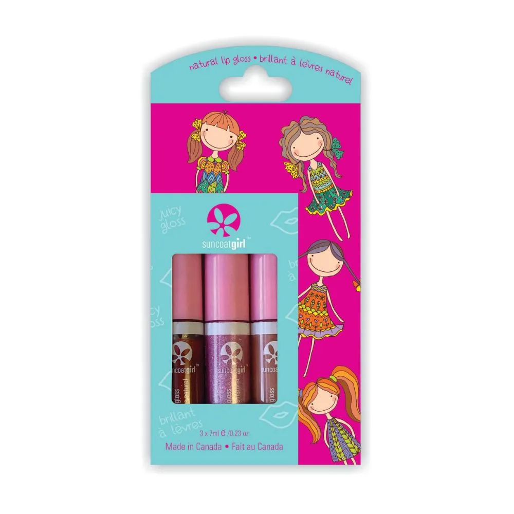 Suncoatgirl Juicy Gloss Trio lip gloss 3x7 ml naturali