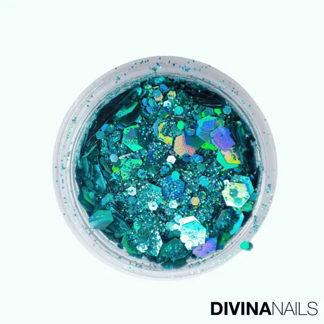 Diva Nails Holo Flakes Amazona Parrot glitter 2g verde