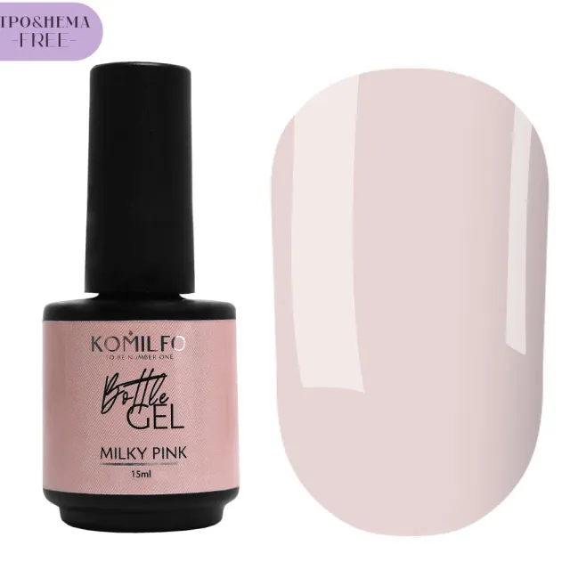 Komilfo Bottle Gel Milky Pink gel unghie 15 ml senza HEMA