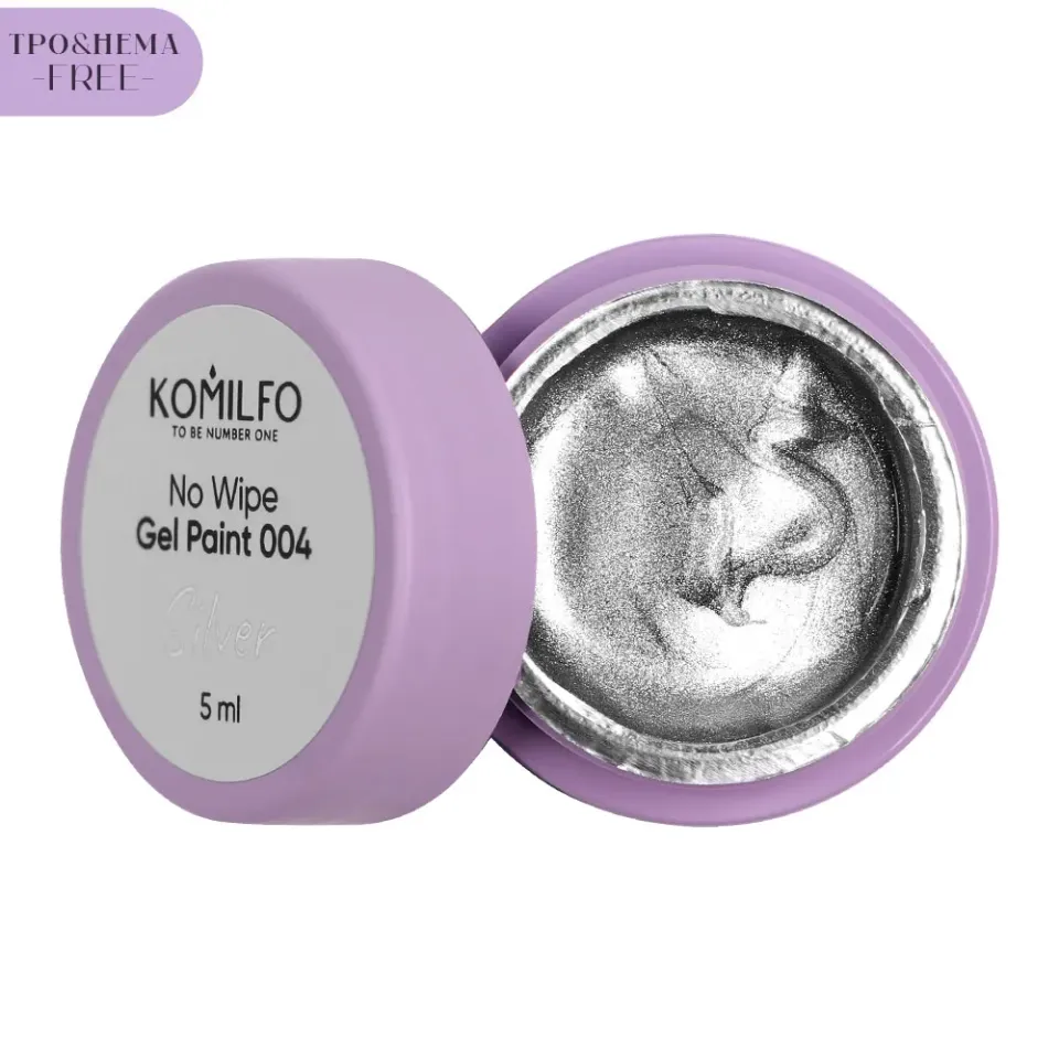 Komilfo No Wipe Gel Paint 004 paint gel argento 5 ml