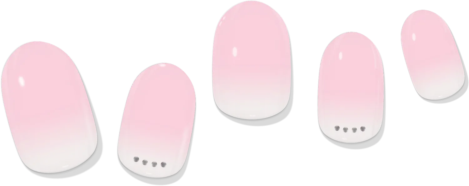 Lauren B Soft Pink Gradient Gel Nail Wrap 18 sticker rosa sfumato