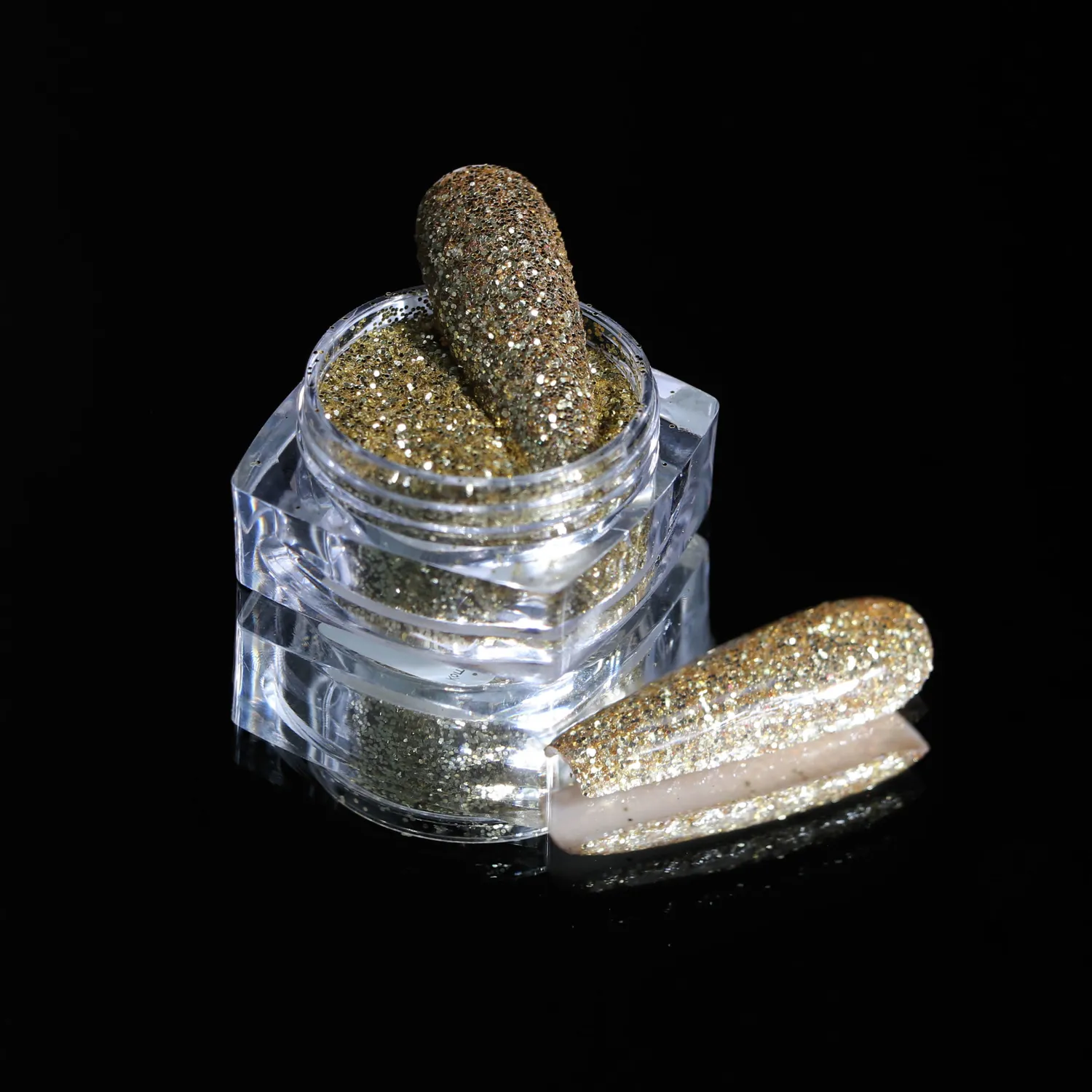 Komilfo glitter 109F polvere unghie 2,5 g oro chiaro