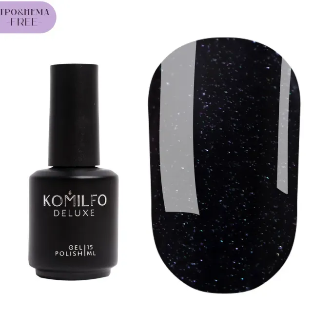 Komilfo No Wipe Glitter Top coat 15 ml glitter senza HEMA