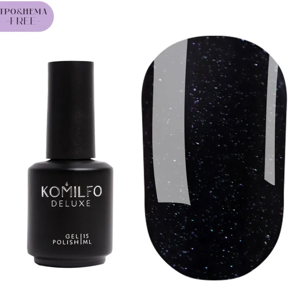 Komilfo No Wipe Glitter Top coat 15 ml glitter senza HEMA