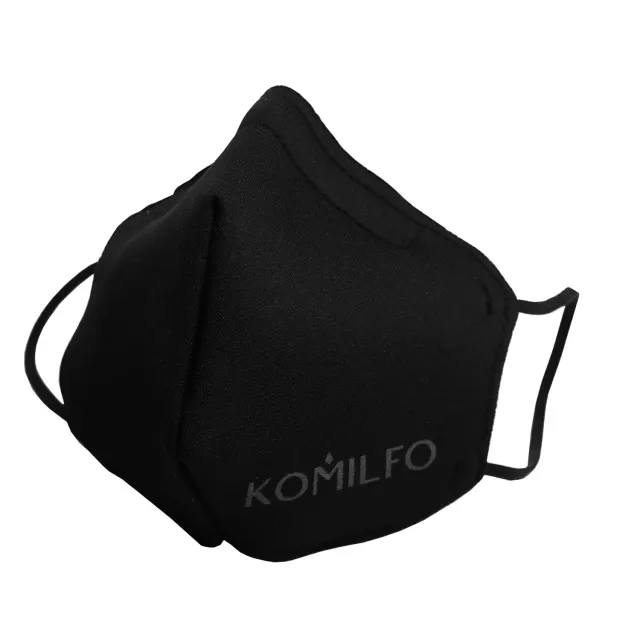 Komilfo Black Mask mascherina nera lavabile riutilizzabile