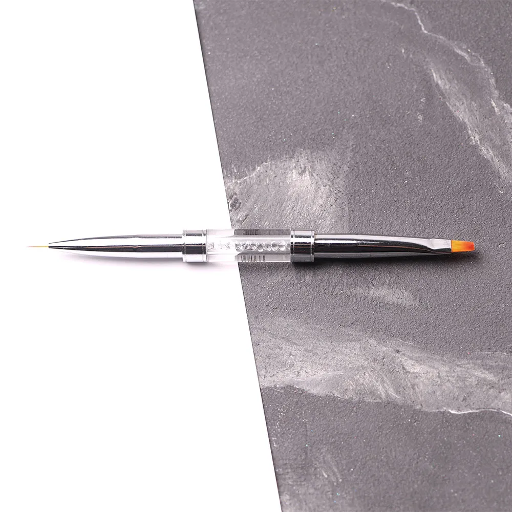 Komilfo Double Gel flat 4 Liner 7 pennello unghie doppia punta
