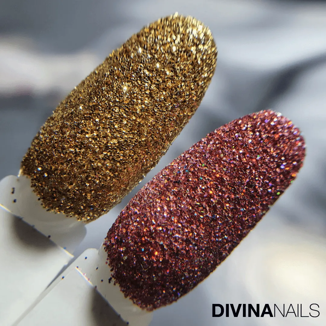 Diva Nails Crystal Holo Gold glitter unghie 2g oro