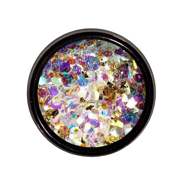 Diva Nails Flakes Crystal 03 brillantini nail art argento