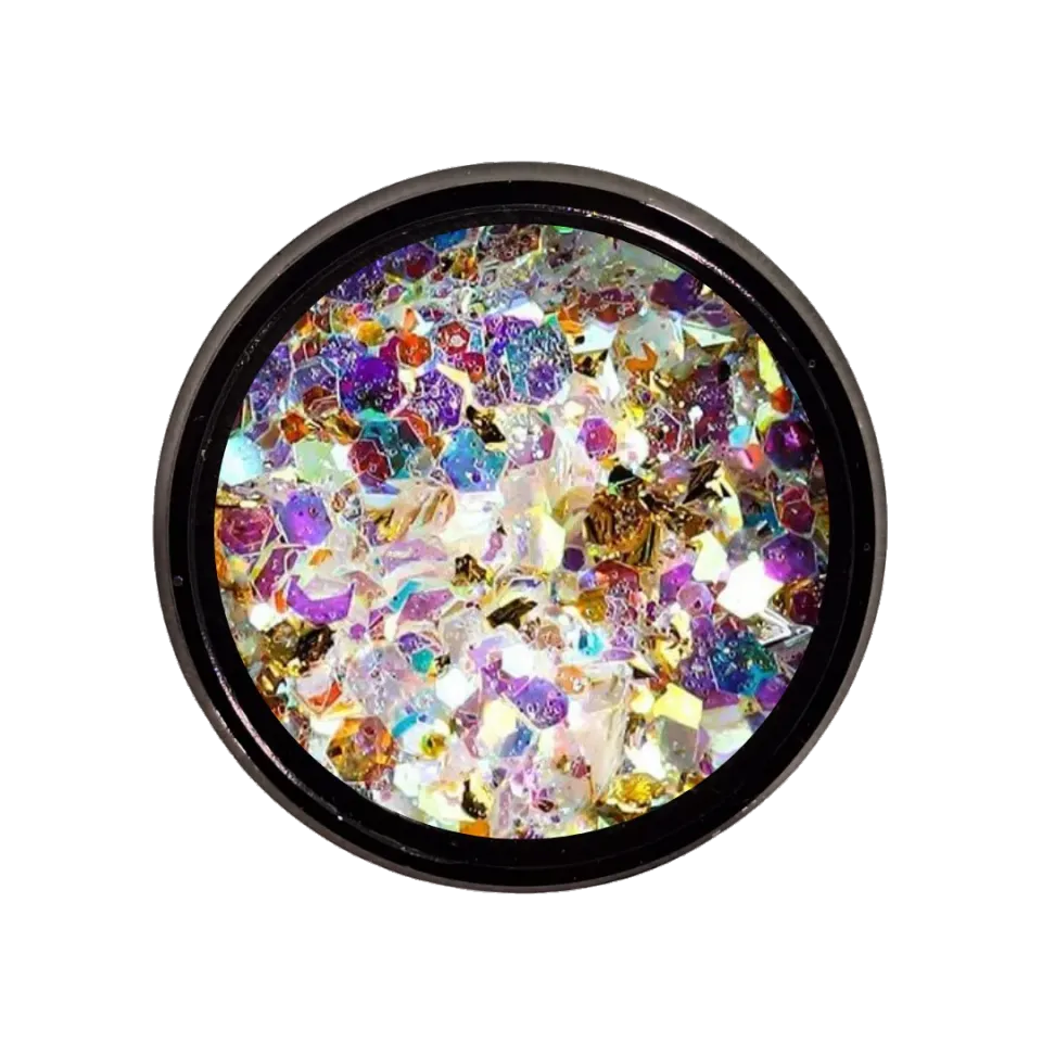 Diva Nails Flakes Crystal 03 brillantini nail art argento