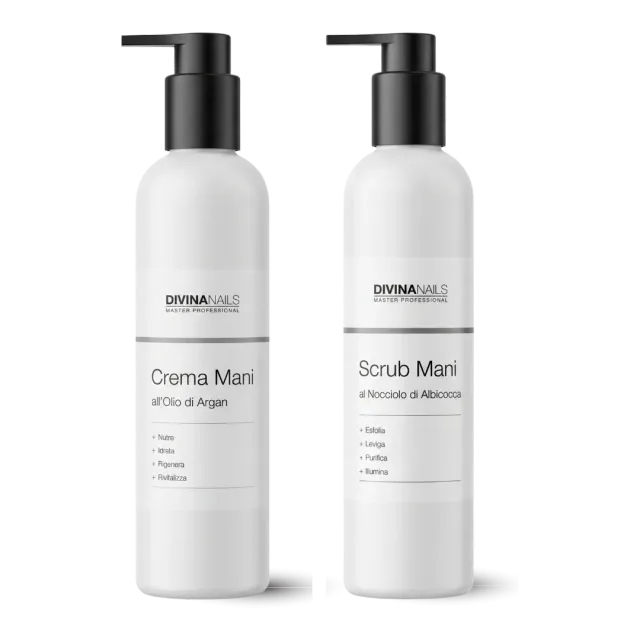 Diva Nails crema mani argan + scrub albicocca 300ml set