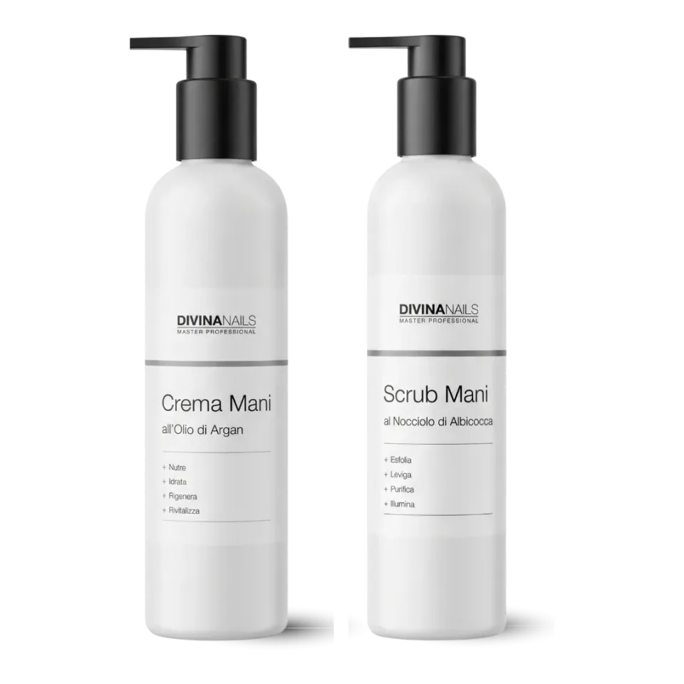 Diva Nails crema mani argan + scrub albicocca 300ml set
