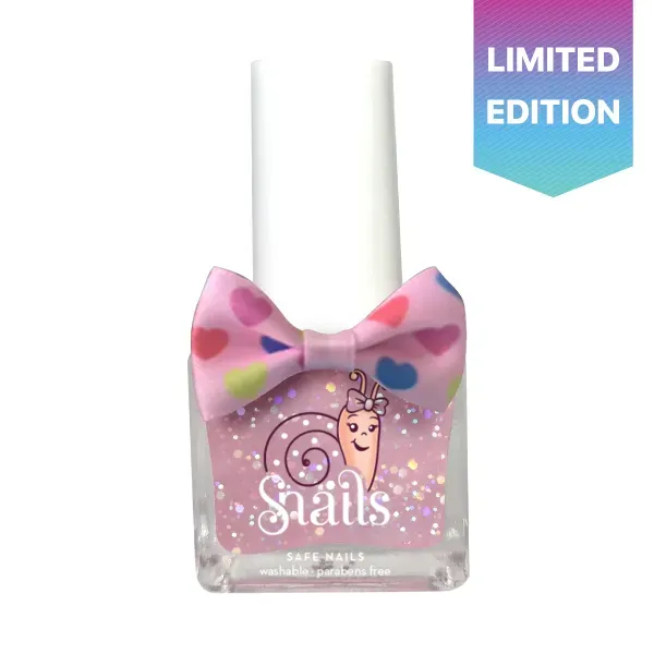 Snails Petite I Heart U smalto rosa chiaro glitter