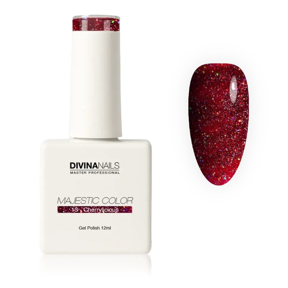 Divina Nails Majestic Color 13 Cherrylicious Smalto 12ml rosso