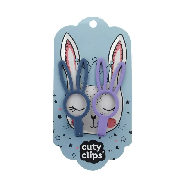 Snails Cuty Clips Bunny Eyes mollette capelli 2pz viola-blu bambina