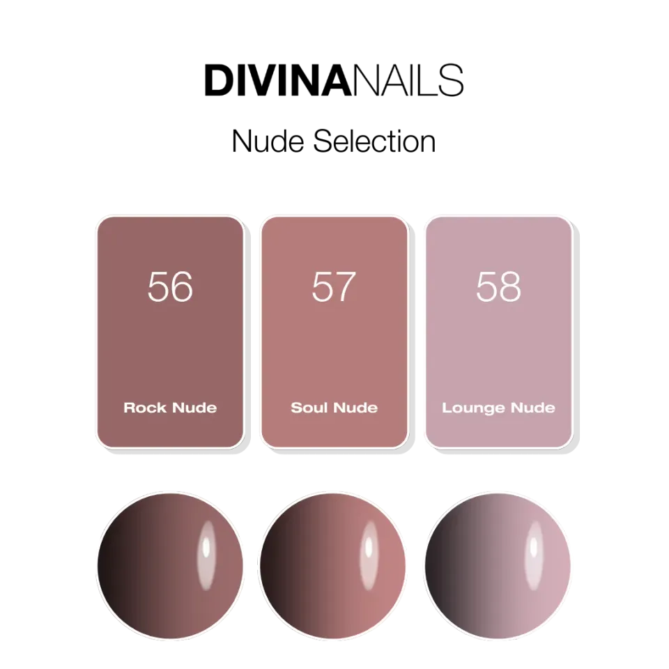 Diva Nails The Gel Polish Nude Selection box semipermanenti 3x8ml nude