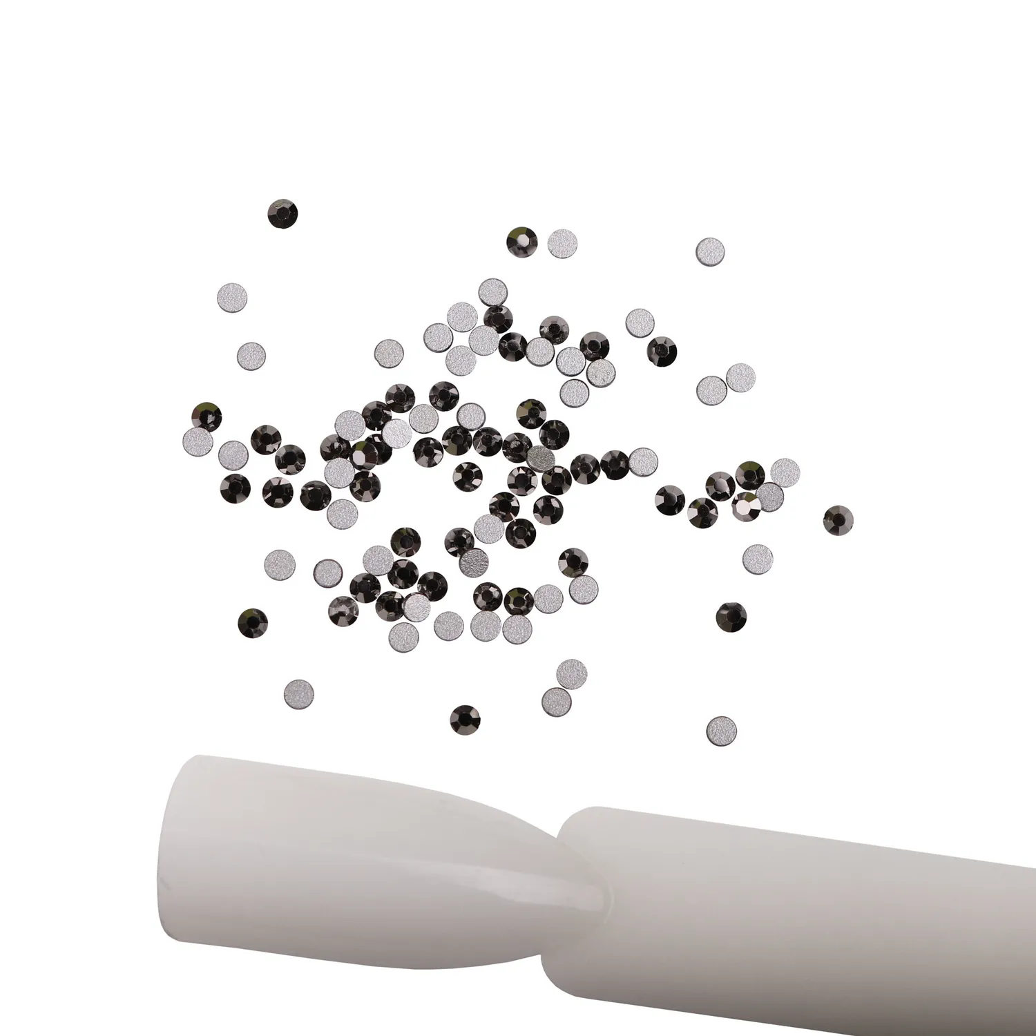 Komilfo Strass Hematite misura 4 strass unghie 100 pz