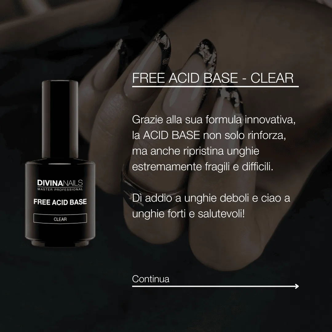 Diva Nails Free Acid Base bonder trasparente 15ml autolivellante