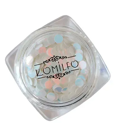 Komilfo Disco Design 042 decorazioni unghie 1 g bianco olografico