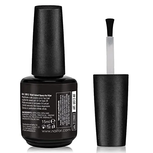 Nailfor Matt Velvet Top Coat opaco 15ml soft touch