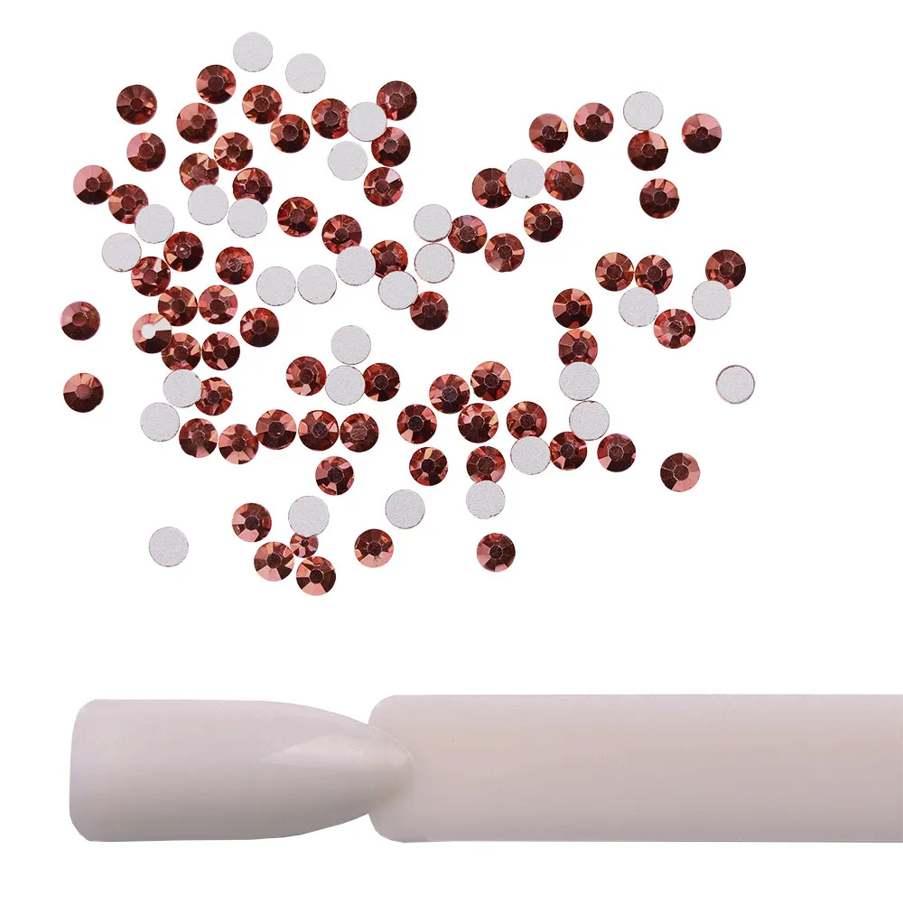 Komilfo Rose Gold strass unghie misura 10 100 pz