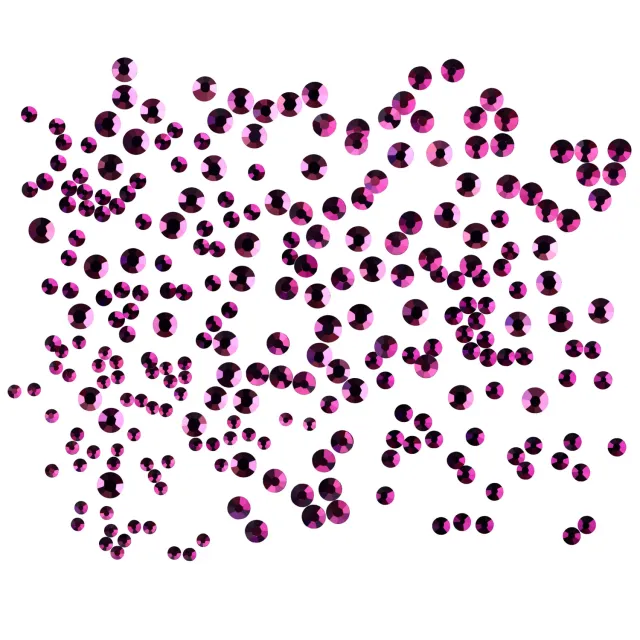Komilfo Amethyst strass unghie mix 1400 pz viola