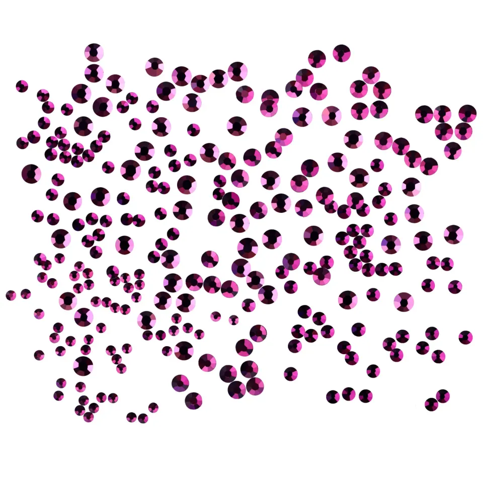 Komilfo Amethyst strass unghie mix 1400 pz viola