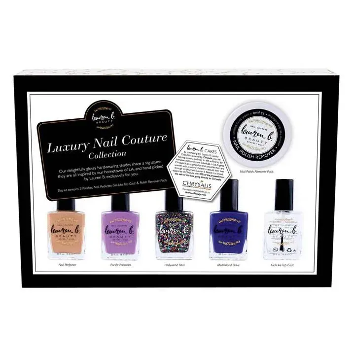 Lauren B Beauty Chrysalis Collection kit smalti viola glitter