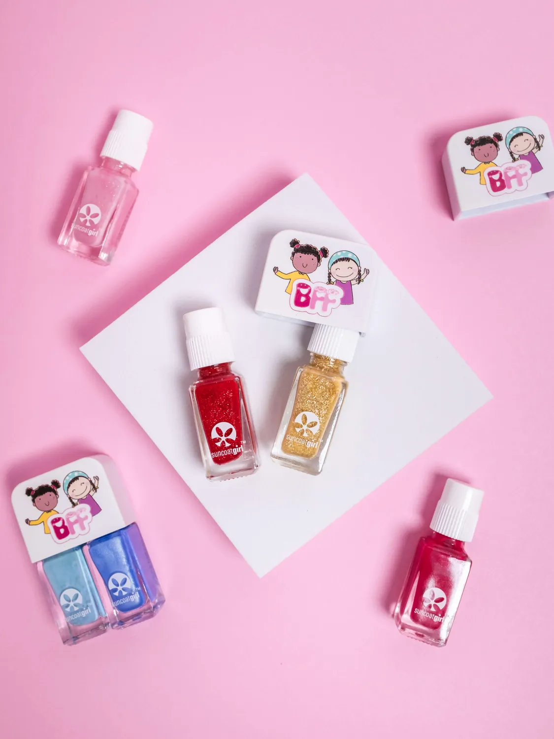 Suncoatgirl Beauties duo smalti bimbi 2x5 ml rosa rosso