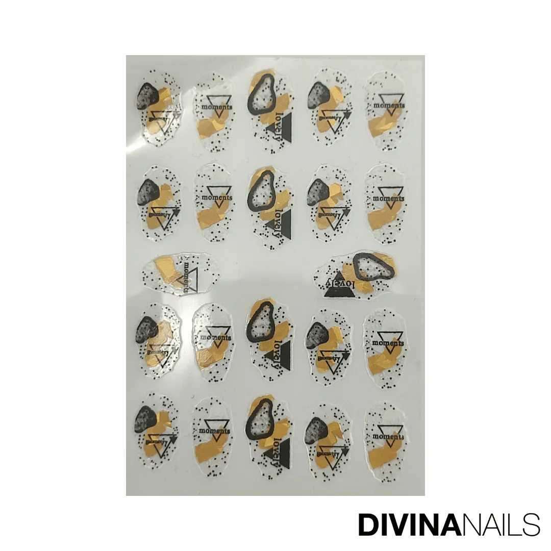Diva Nails Stickers 3D Nature New Year's 023 adesivi unghie 3D