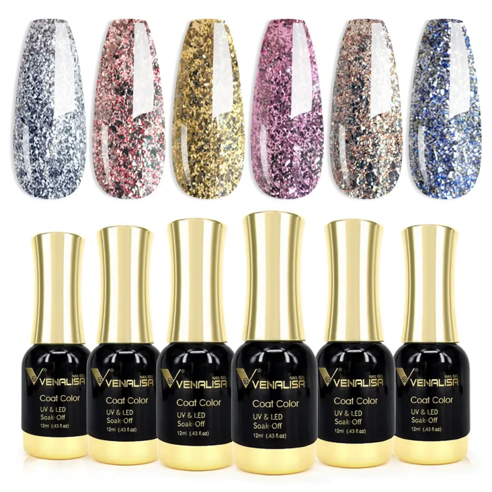 Venalisa Z0119 smalti semipermanenti 6pz platinum glitter