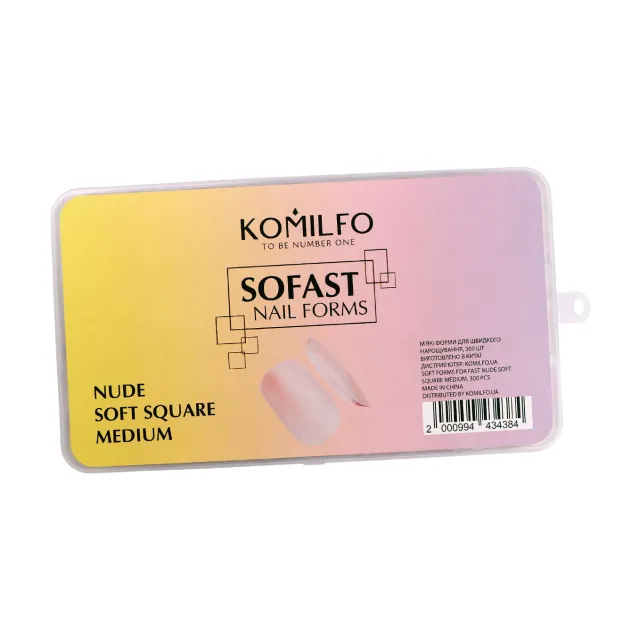 Komilfo SoFast Nude Soft Square Medium tips unghie 300 pz