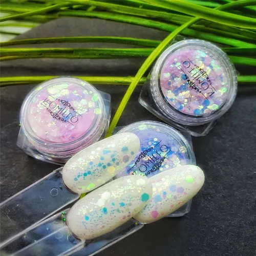 Komilfo Glitter MIX-006 paillettes fotocromatiche 2,5 g rosa-blu