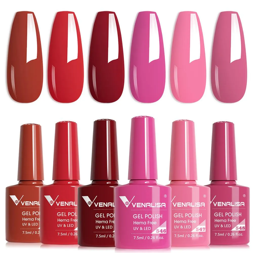 Venalisa Scarlet Rose Kit Smalto Gel 6x7,5ml Rosso