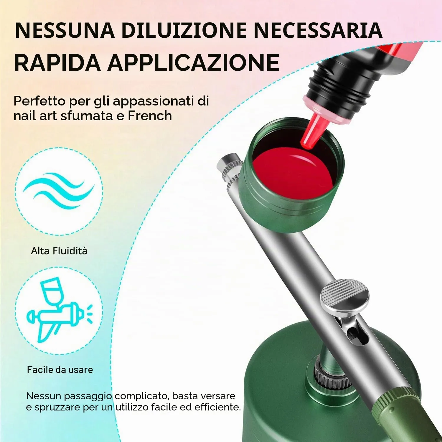 Jodsone set smalto gel aerografo 32 colori saturi