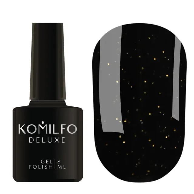 Komilfo Black smalto semipermanente Black Gold 8 ml nero oro
